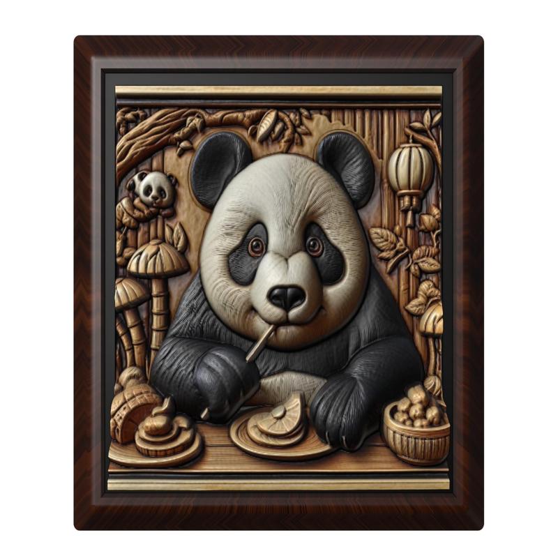 Panda animal wall art relief wall decor