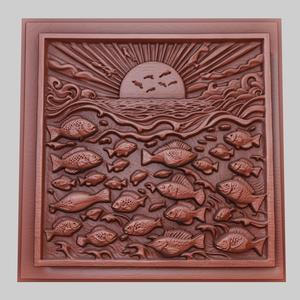 The fish swims in the ocean 3d printer model animal model obj stl