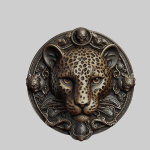 Leopard Animal Head Leopard Animal Medallion for CNC Router Laser & 3D Printer