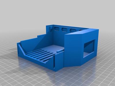 Ender 3 Lower PSU case with rear power button/cable - Alternate Grill