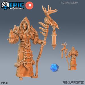 Winter Shaman Magic ‧ DnD Miniature ‧ Tabletop Miniatures ‧ Gaming Monster ‧ 3D Model ‧ RPG ‧ DnDminis ‧ STL FILE