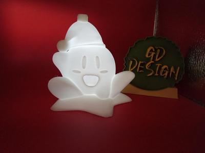 3D Kirby with Santa Hat CHRISTMAS ORNAMENT TEALIGHT