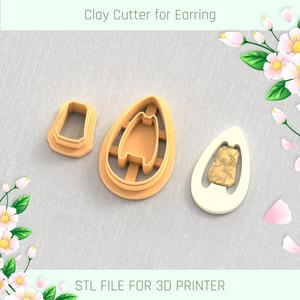 Earring with Precious Stones А POLYMER CLAY CUTTER
