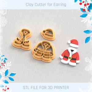 Santa Clothes Pack Christmas Polymer Clay Cutter
