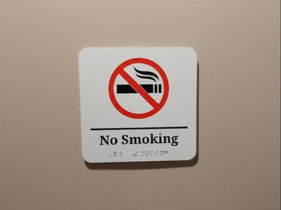 No Smoking Sign with Braille V2