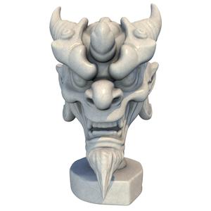 Japanese Oni Creature Head Bust Sculpture 3