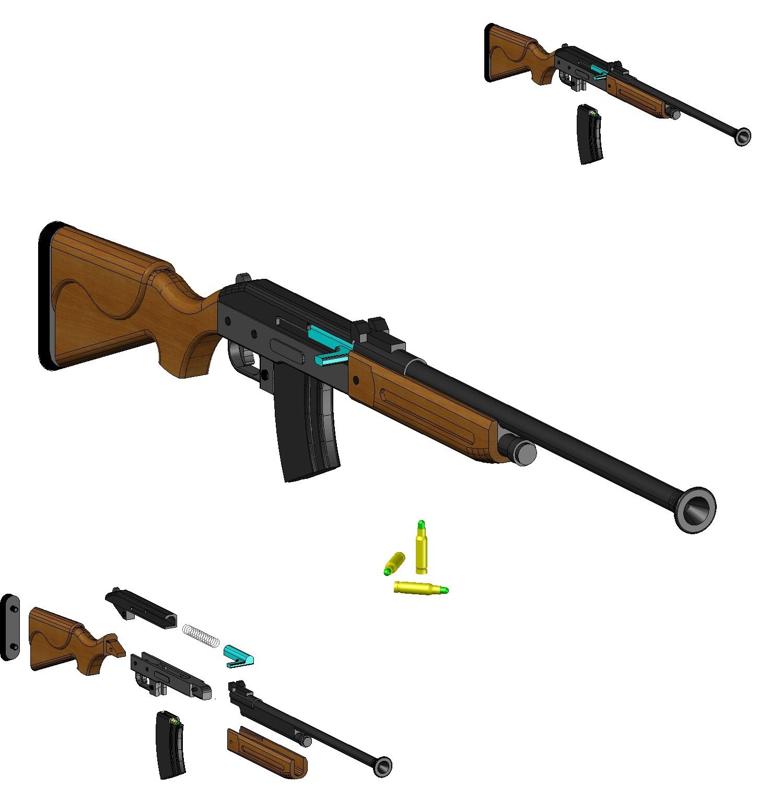 HUNTER RIFLE - MINIATURE GUN