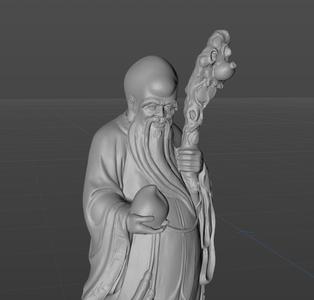 Digital model of the Chinese immortal god of longevity