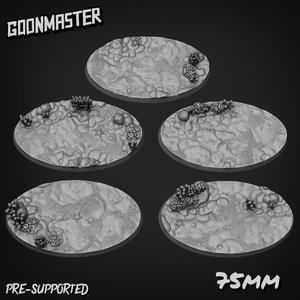 Sea Floor Bases /Toppers 75mm x 42mm Oval x 5