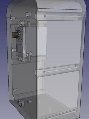 MG996 continous servo Housing for Auto Cat Feeder