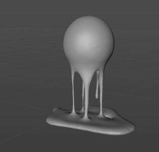 Miniature digital model of a melting circular water drop