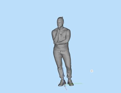 Man in vest standing and thinking