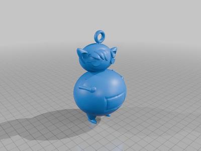 chibi bloated nora cosplaying po from teletubbies (rwby chibi)