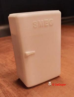 Miniature vintage fridge