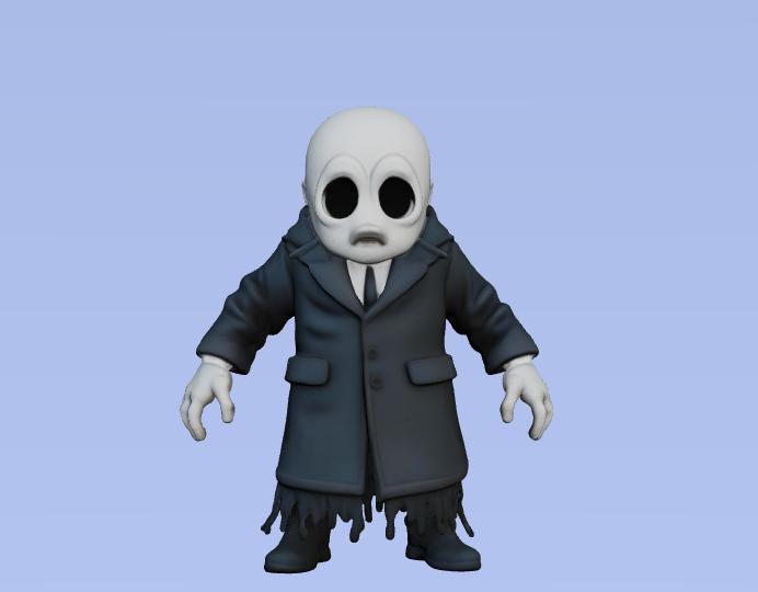 Scary Mini Man - 3D Printable Horror Miniature Figure Description: