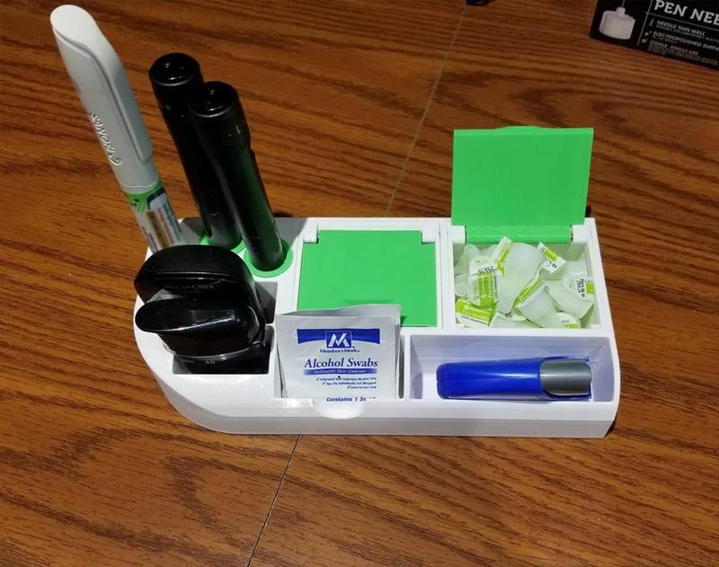 Diabetes Testing Supply Organizer (with STEP file)   