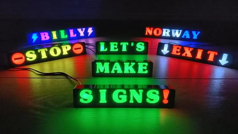 Modular RGB LED Sign (new version available)   
