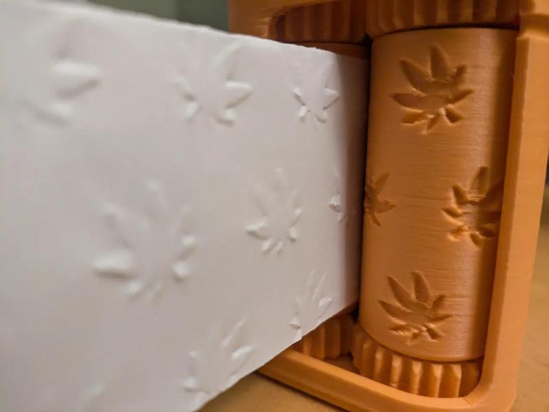 Cannabis Leaf - Business Card Embosser Roller   