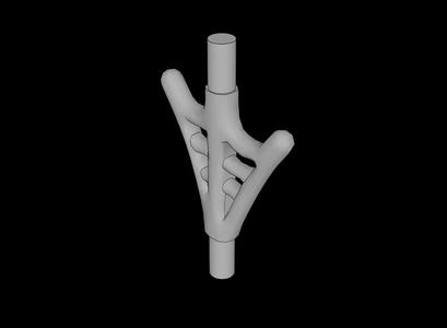 Lego Compatible (36083f.dat) Minifig Weapon Web Effect  4L Spreading with Bars at Both Ends   