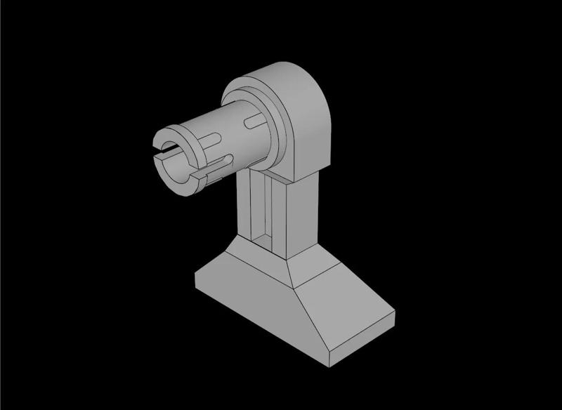 Lego Compatible (30362a.dat) Minifig Robot Leg  1 x  2 x  2.333 with Pin   