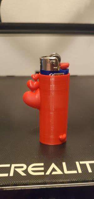 Floating Hearts lighter case BIC