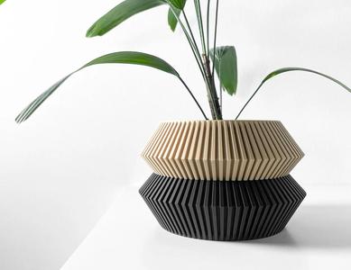 The Wenra Planter Pot with Drainage: Tray & Stand Included | Modern and Unique Home Decor for Plants and Succulents | STL File   