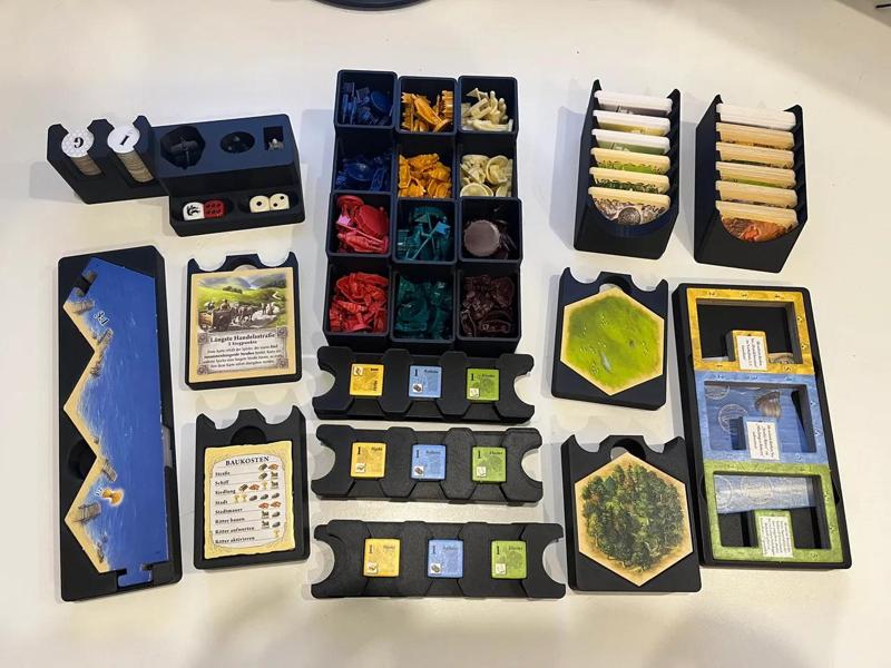 Catan + Cities & Knights Box insert including 6 player expansions   