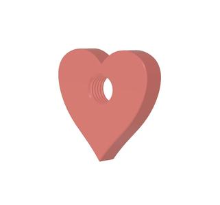 Heart Nut for 3/4" threads (ANSI Unified Screw Threads)