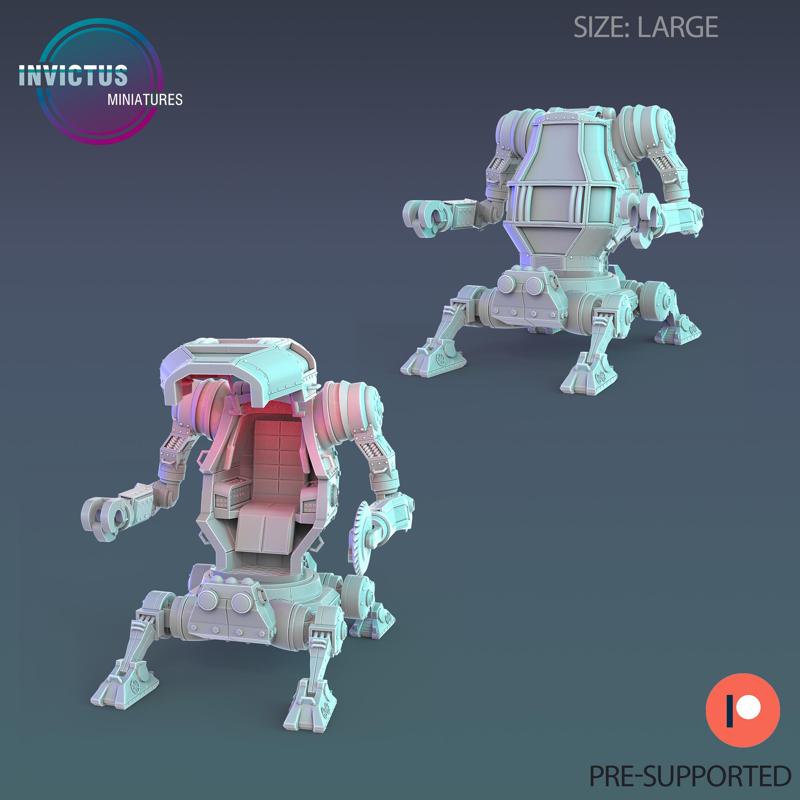 Red Planet Control Unit ‧ Sci-Fi Miniature ‧ Wargame Miniatures ‧ Tabletop 3D Model ‧ RPG Miniature ‧ Cyberpunk Construct ‧ Steampunk War Machine ‧ STL FILE