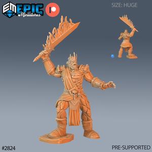 Fire Giant King Surtr ‧ DnD Miniature ‧ Tabletop Miniatures ‧ Gaming Monster ‧ 3D Model ‧ RPG ‧ DnDminis ‧ STL FILE