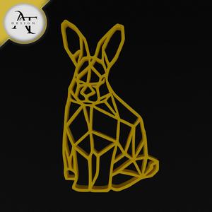  Rabbit - Geometric - 2D Wall Art Decor