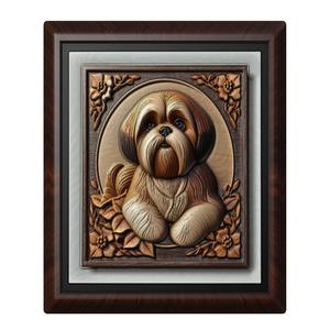 Dog Shih Tzu animal wall art relief wall decor