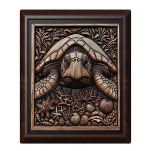 Sea Turtle animal wall art relief wall decor