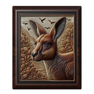 Kangaroo animal wall art relief wall decor