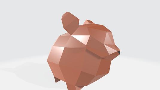 cute low poly rabbit