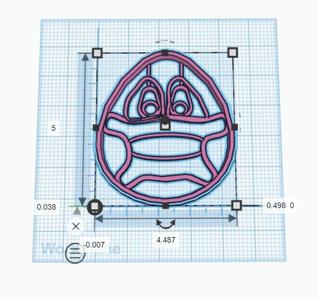 Egg with mask cookie cutter