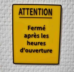 Cadre humoristique "Horraire"