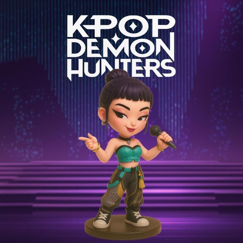 Zoey - K-Pop Demon Hunters (Chibi Edition STL) | 3D Printable K-Pop Idol Figure for FDM