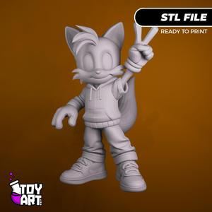 Tails Streetwear Chibi - Sonic STL Fanart