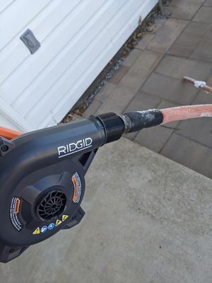 Ridgid Compact Jobsite Blower to Garden Hose Adapter