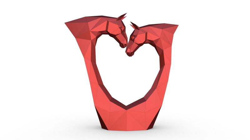 horse love figurine