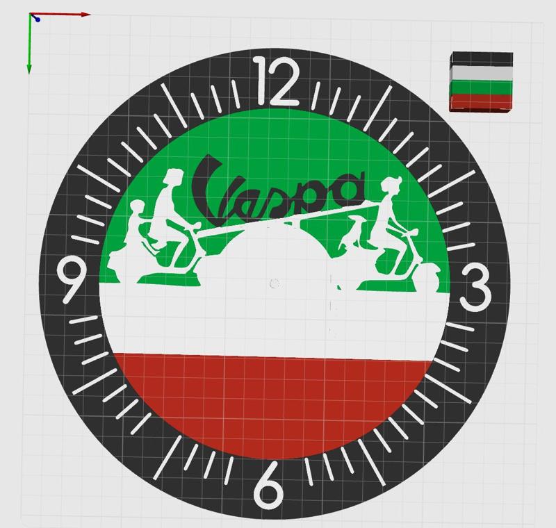 Wall clock Vespa easy print