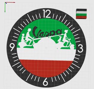 Wall clock Vespa easy print