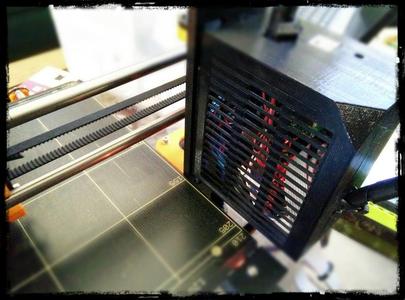 Original Prusa i3 MK2S RamBo Board Cover with extended vent holes for maximum cooling (Modded from the official STL from Prusa)