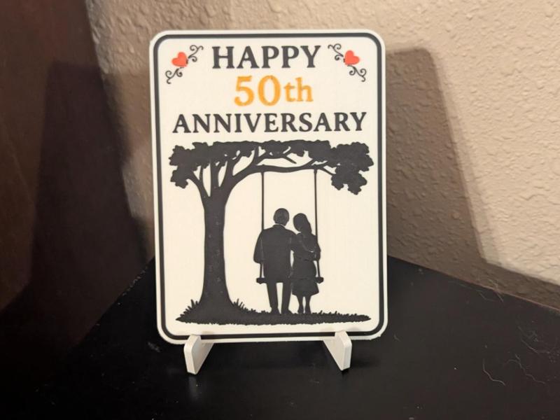 50th Wedding Anniversary Plaque or Sign