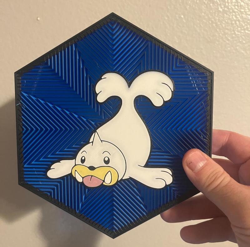 #86 Seel Hex Wall Art