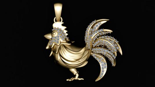 hen pendant printable 3d model