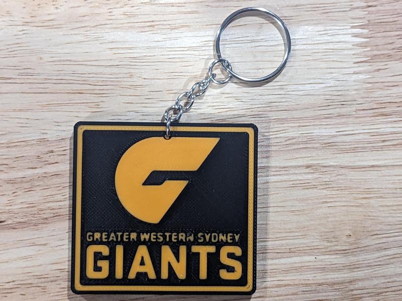 Greater Western Sydney Giant AFL Club Logo Keyring
