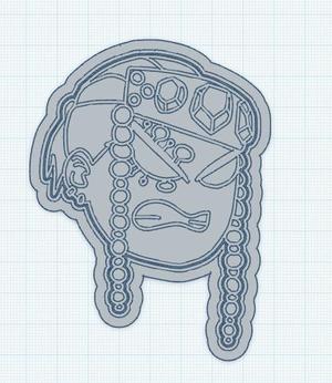 Demon Slayer: Angry Uzui Icon Cookie Cutter