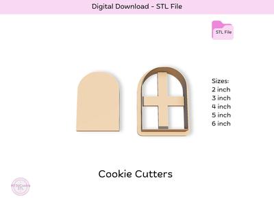 Arch 04 Cookie Cutter STL File, STL Cookie Cutter File, Instant Download, Cookie Stamp STL